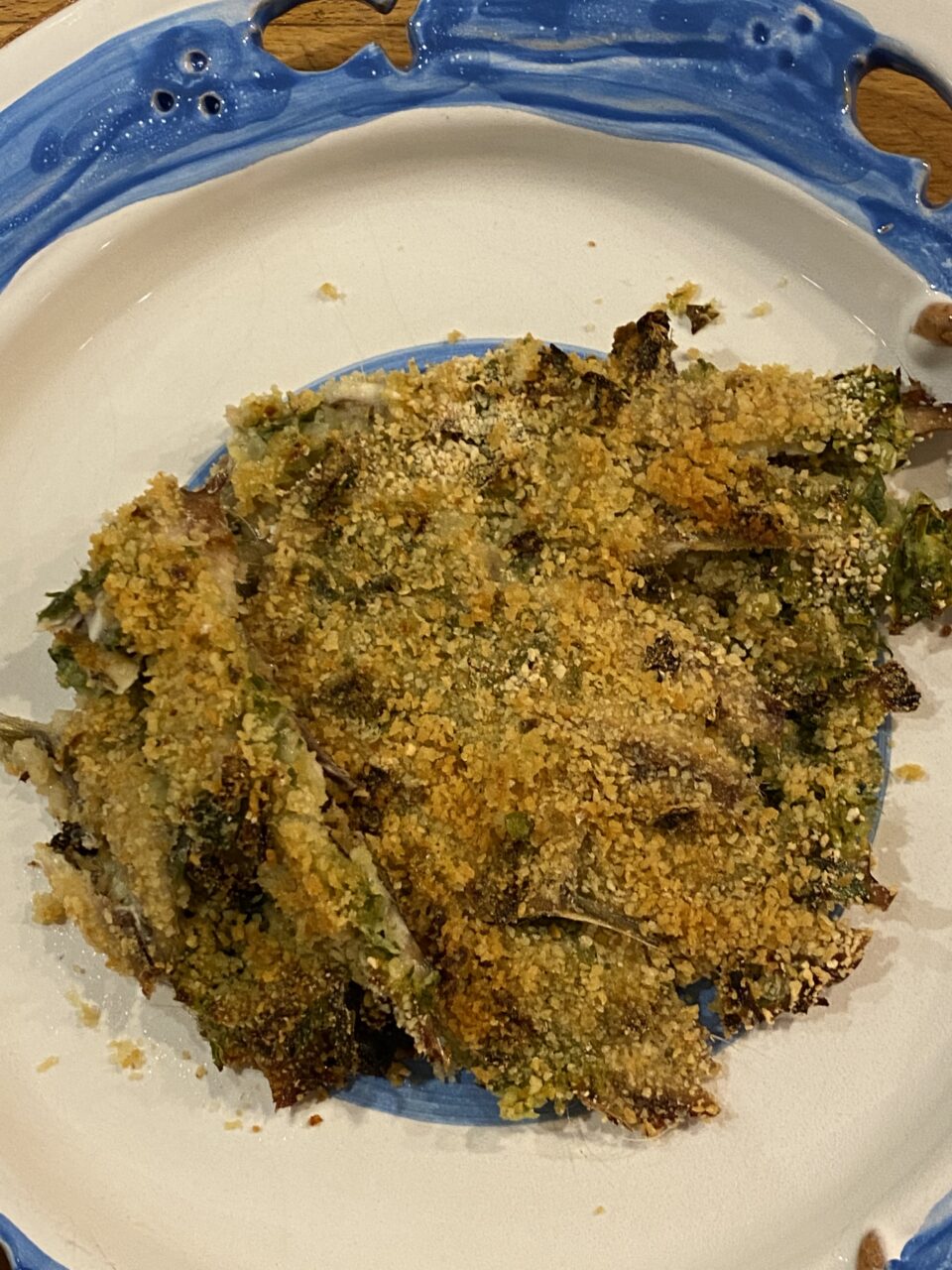 Tortino di acciughe gratinato