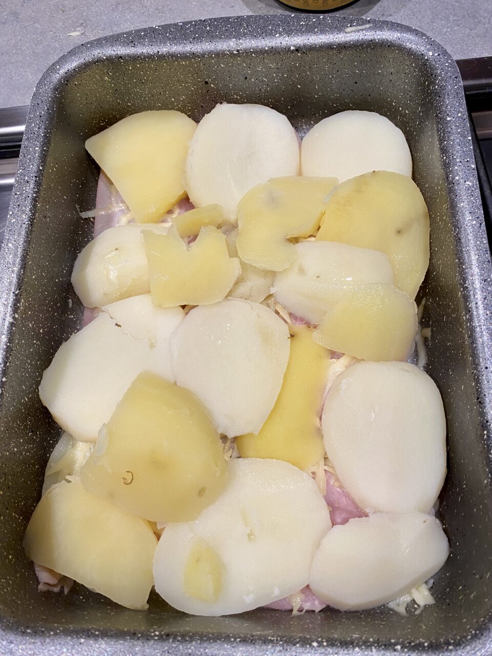Teglia patate e prosciutto cotto