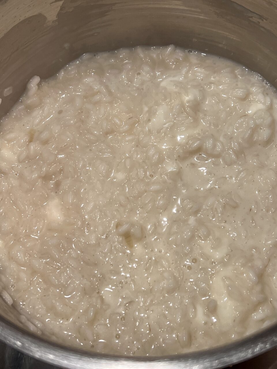 Risotto stracchino e code di gambero