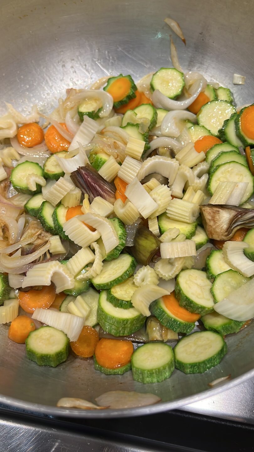 Teglia con verdure miste alla soia