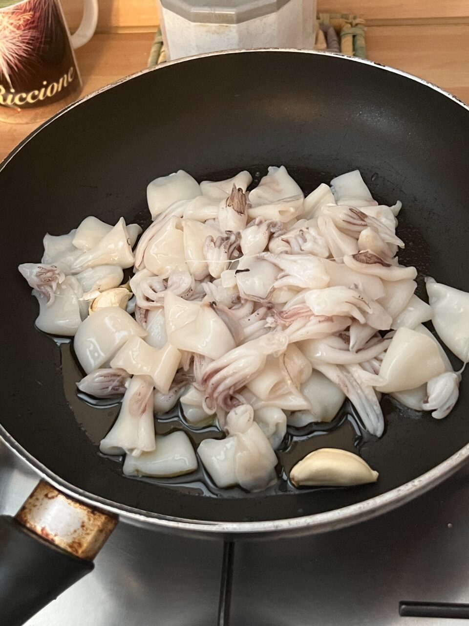 Totani con patate in bianco