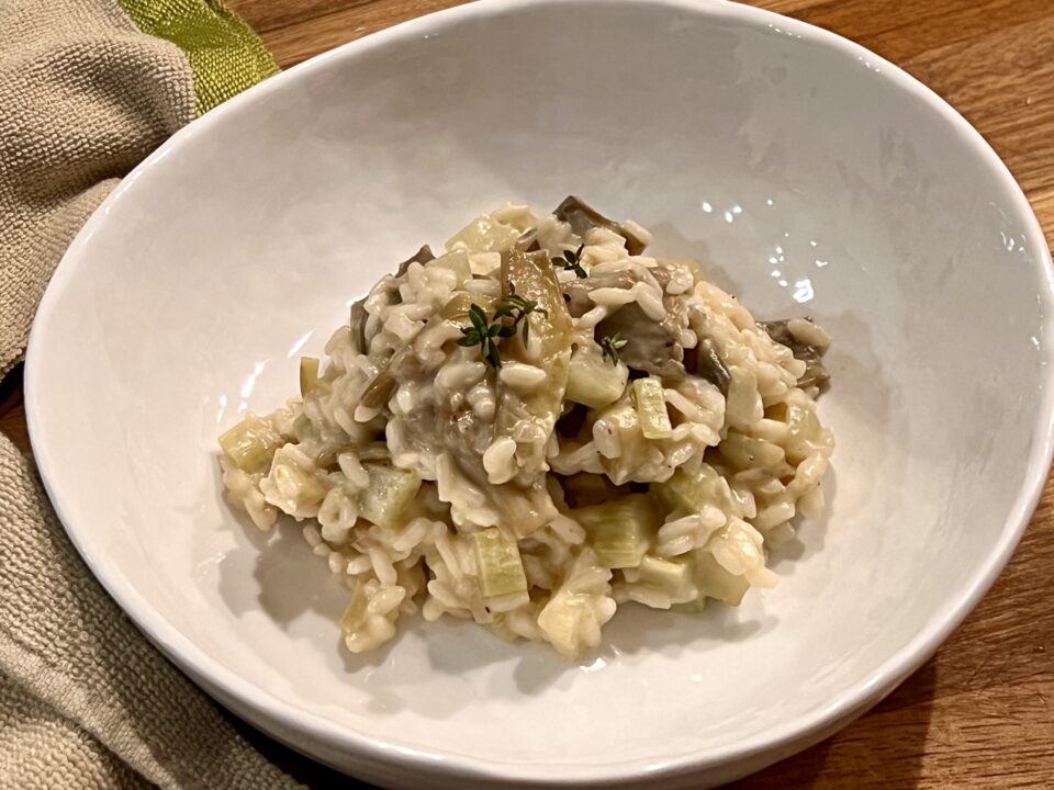 Risotto ai carciofi con robiola