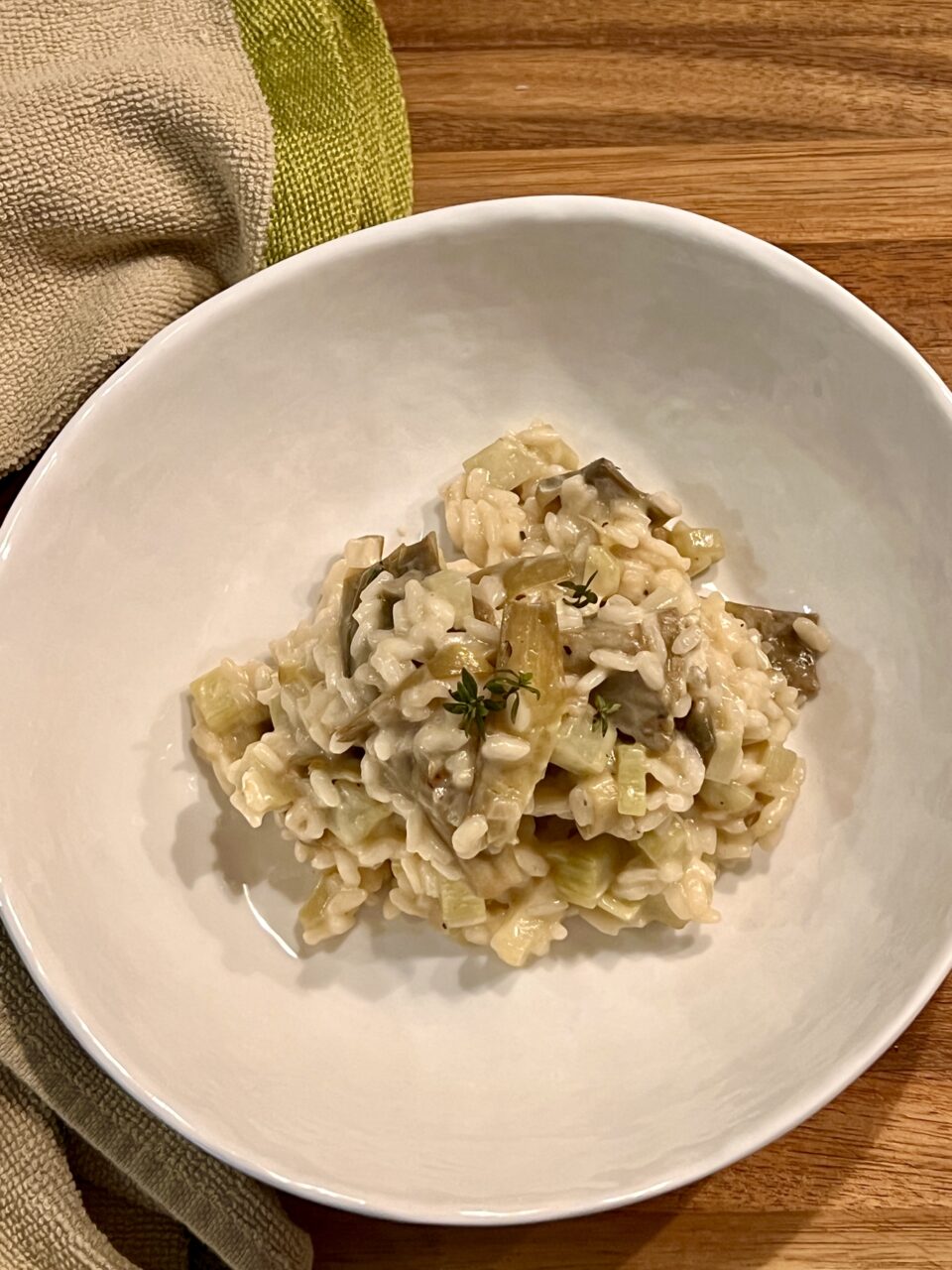 Risotto ai carciofi con robiola