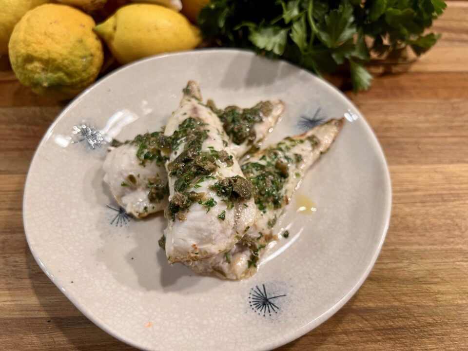 Filetti di gallinella capperi e limone