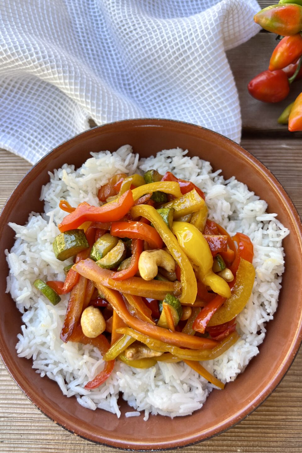 Riso basmati con verdure alla salsa di soia