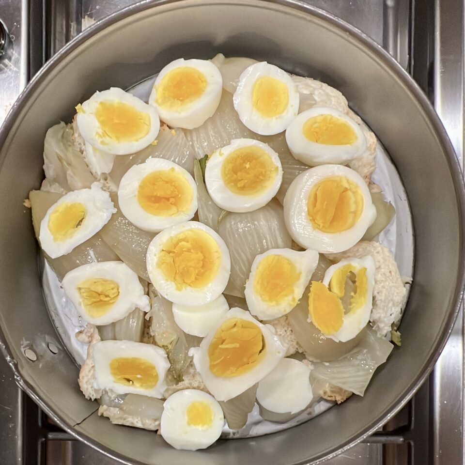 Pasticcio di finocchi e uova sode