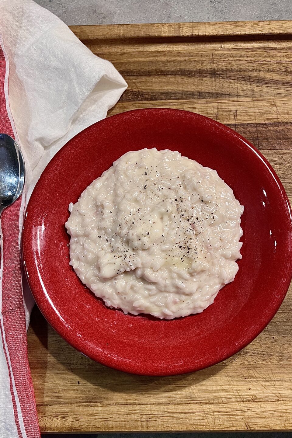 Risotto al caciocavallo e besciamella