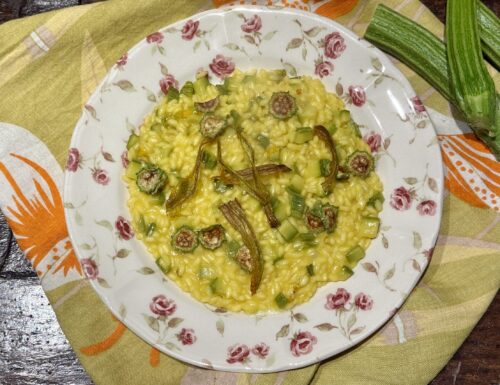 Risotto allo zafferano e zucchine