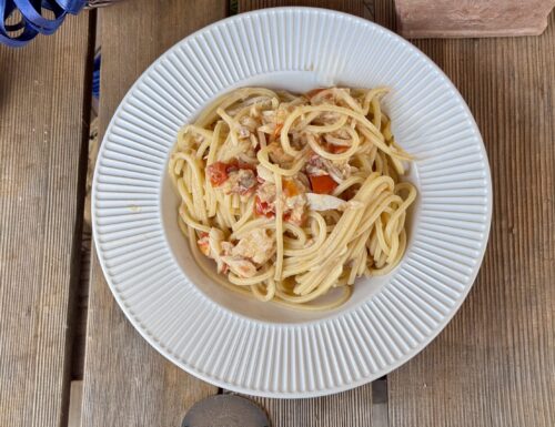 Spaghetti al dentice e datterini