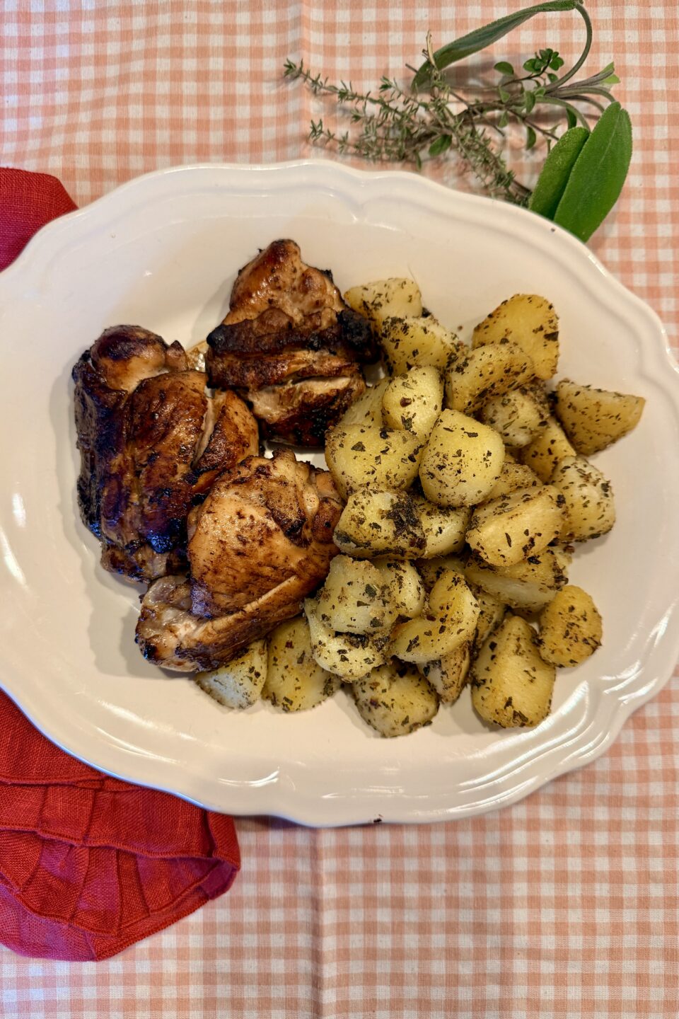 Pollo in forno con vinsanto