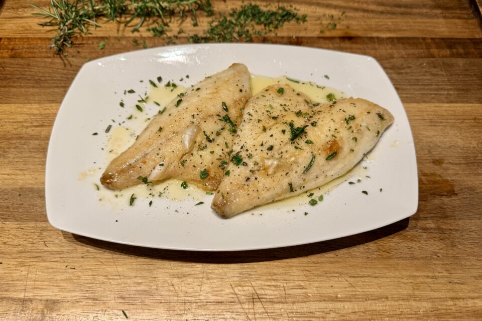 Filetti di orata al limone in padella