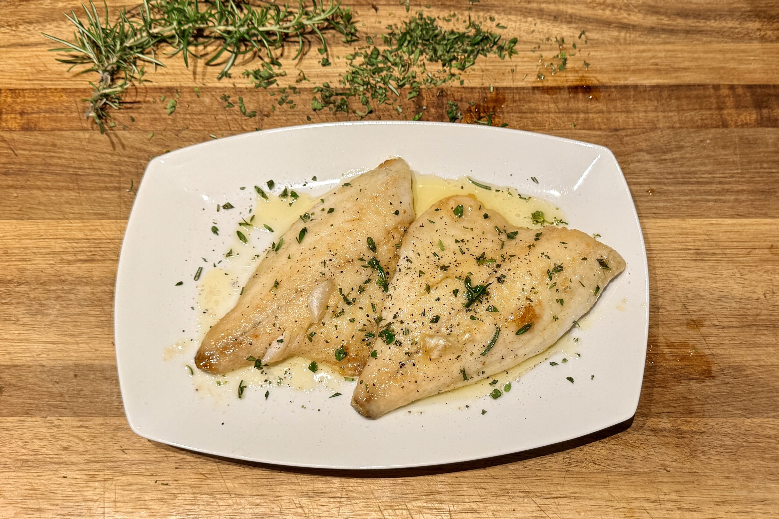Filetti di orata al limone in padella