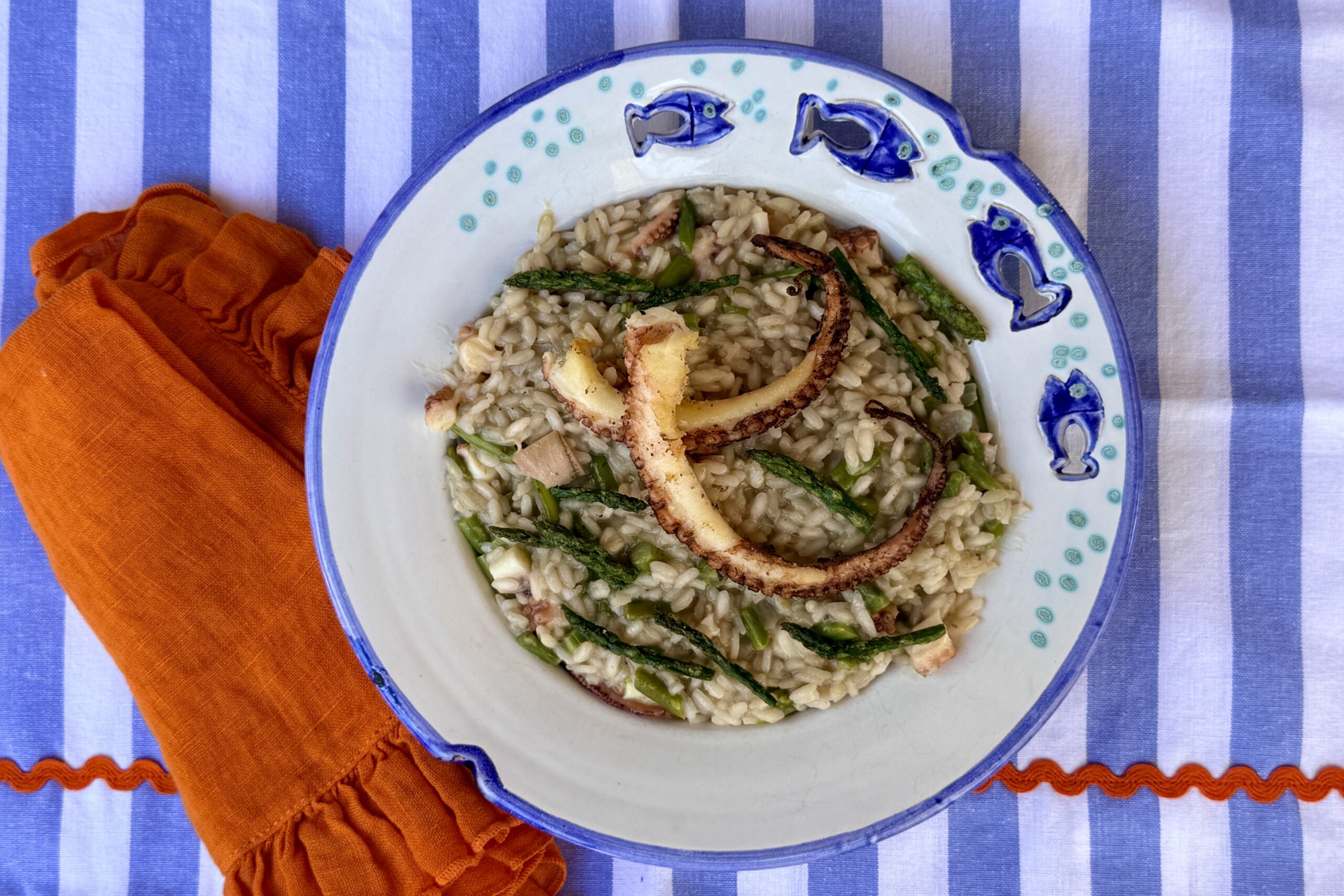 Risotto con asparagi e polpo: la ricetta