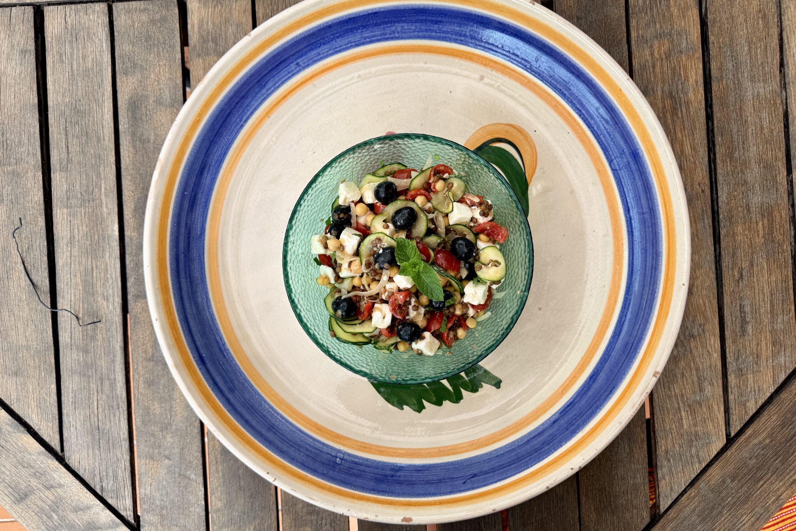 Insalata veloce di ceci lenticchie e feta